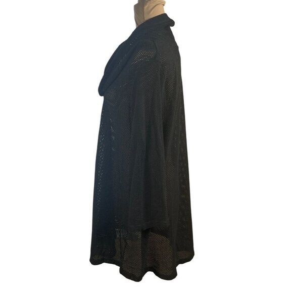 New Ave Leisure Mesh Swim Cover-up Tunic Cowl Neck Black Size 18/20 - Picture 2 of 9